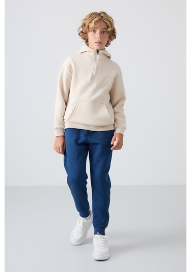 Tommy Life Bej Pamuklu Kalın İçi Tüylü Yumuşak Dokulu Standart Fit Nakışlı Erkek Çocuk Sweatshirt - 11244 Bej Tommy Life Bej Pamuklu Kalın İçi Tüylü Yumuşak Dokulu Standart Fit Nakışlı Erkek Çocuk Sweatshirt - 11244 Bej