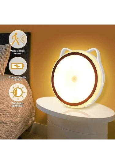 Opulentliving Hareket Ve Işık Sensörü Led Çocuk Gece Lambası, Usb Şarjlı Çok Renkli Çok Renkli