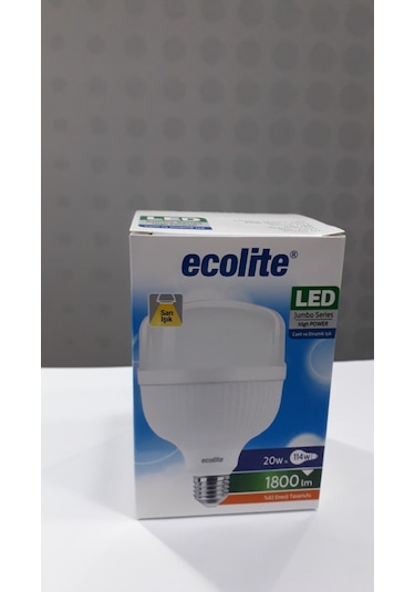 Ecolite 20W E27 Gün Işığı Sarı Işık Jumbo Led Ampul