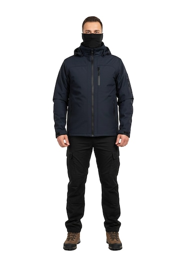 Mysia Outdoor Lacivert Soft Shell Mont İçi Polarlı Lacivert
