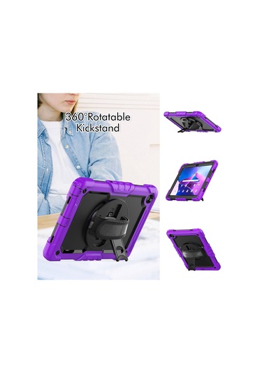 Butu Lenovo Uyumlu Tab M10 Plus 3. Nesil / Xiaoxin Pad 2022 10.6 İnç 125fu / 128fu Sili Koruyucu Kılıf Omuz Tablet Kılıfı 47664559