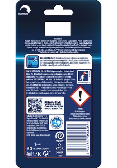 Finish Deo Bulaşık Makinesi Kokusu Limon 60 Yıkama 31 G