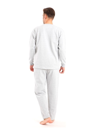 Erkek Kalın Kışlık Cepli Pijama Takımı Tampap D-85 - 445343005