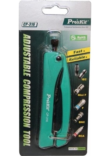 Proskit Cp 316 Ayarlanabilir F Bnc Rca Sıkıştırma Pensesi