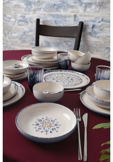 Keramika Sapphire Yemek Takımı 24 Parça 6 Kişilik 22743-46