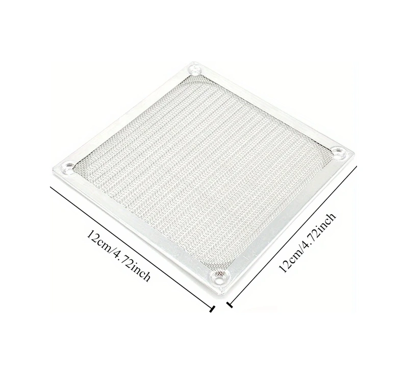 Dashanshop Siyah 120mm 4.72 İnç Bilgisayar Fan Koruması - Paslanmaz Çelik Toz Filtresi