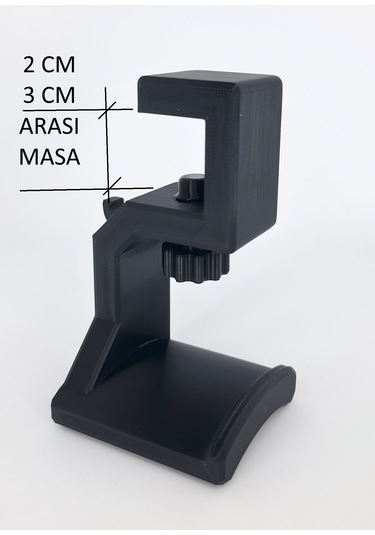 Masa Altı Kulaklık Askısı Yeni Düzen - Masa Kalınlık 2-3 Cm