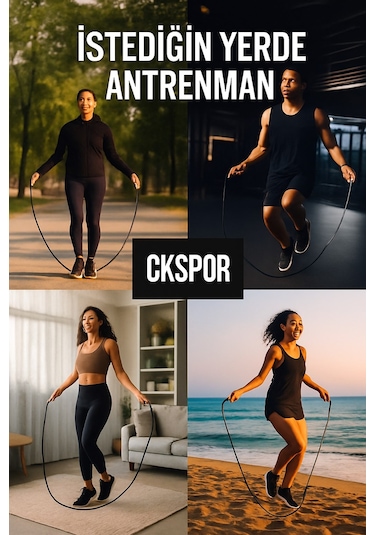 Ckspor Atlama İpi Fitness, Vücut Şekillendirme Ve Aerobik Kondisyon Spor Aleti Cks-113