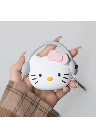 Airpods Pro 3. 2025 Nesil İle Uyumlu Figürlü Kılıf+kanca Beyaz