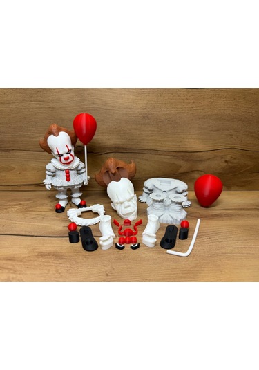 Pennywise Palyaço Figür Demonte 3d Baskı Model
