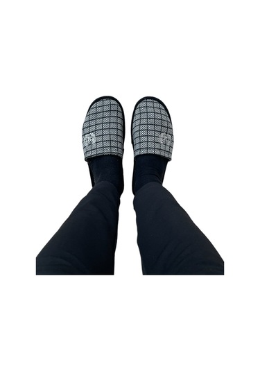 Siyah Kışlık Erkek Ev Terliği-siyah