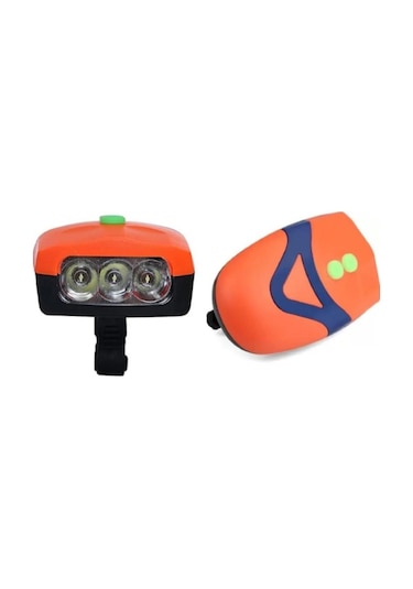 Zhltools Ledli Bisiklet Kornası Turuncu