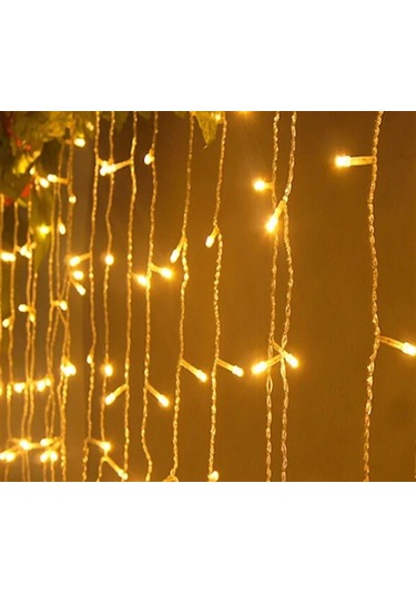 Cajuart 3x2 Usb Uçlu Fonksiyonlu Perde Led Işık 240 Led Fonksiyonlu Yılbaşı Süsü Dekor Gün Işığı