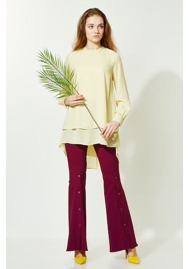 Soralline Kadın Pantalon 1692 Mürdüm Mürdüm