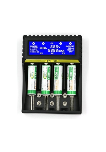 Besthome1 Çoklu Pil Şarj Cihazı: 18650, Aa/aaa, 9v Lcd Ekranlı Hızlı Şarj