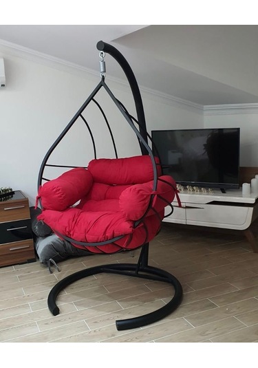 Murtiko Hamak Salıncak Ev Bahçe Ofis Teras Mobilya Damla Lüks Kahverengi