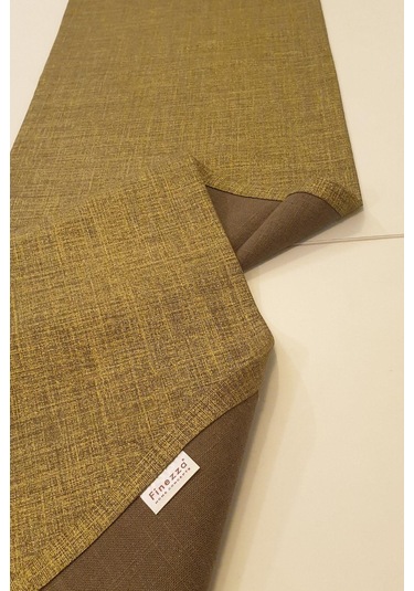 Concept Floransa Simli Keten Runner Bronz - Gold