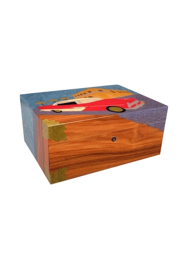 Gentili Emilio Desenli Ahşap Kaplama Humidor 373047