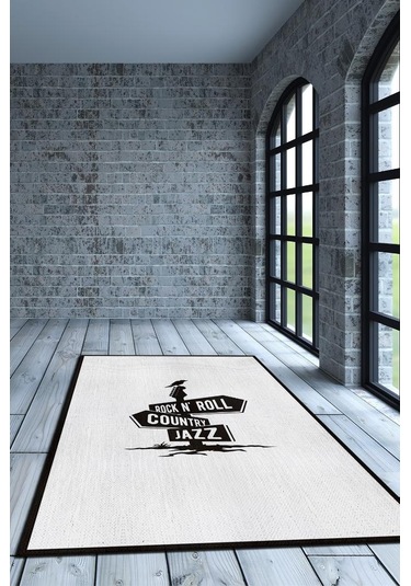 Homshtag Üç Müzik Tarzı Halı Siyah Beyaz Halı Caz Rock Sever Halısı Çok Renkli