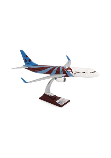 ZekUpp - Maket Uçak - Boeing 737-800 1/100 - BORDO MAVİ TARAFTAR Özel Tasarım Model Uçak