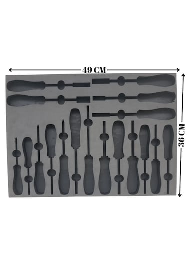 Rico Tornavida Takımları Uyumlu Eva Sünger Organizer Düz - Yıldı