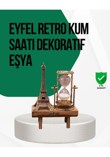 Ahşap Kum Saati - Vintage Tasarımlı Masa Dekoru