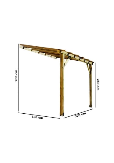 Ahşap Sundurma Çardak Gölgelik Bahçe Pergola Tente