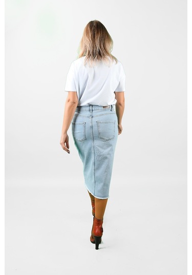 Kadın Kot Etek 2jk/6649 001