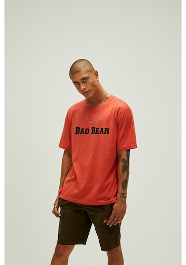Bad Bear Title Oversize T-shirt Ginger Tarçın Baskılı Erkek Tişört-tarçın Tarçın