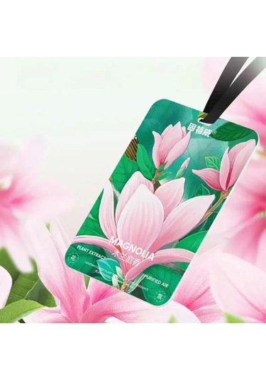 Reedark Güneş Vizörü Koltuk Kokusu - Magnolia Doğal Aroma Tabletı Pamuk Malzeme, Alkolsüz, 1 Adet