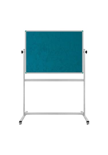 90x120 Kumaş Kaplı Mobil Çift Taraflı Pano Beyaz