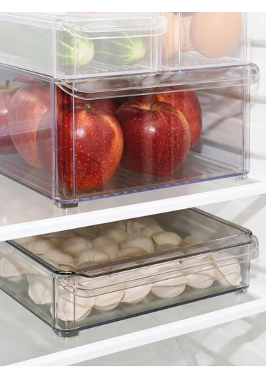 Idea Buzdolabı İçin Şeffaf Saklama Kabı 2'li Set 19900878 Beyaz