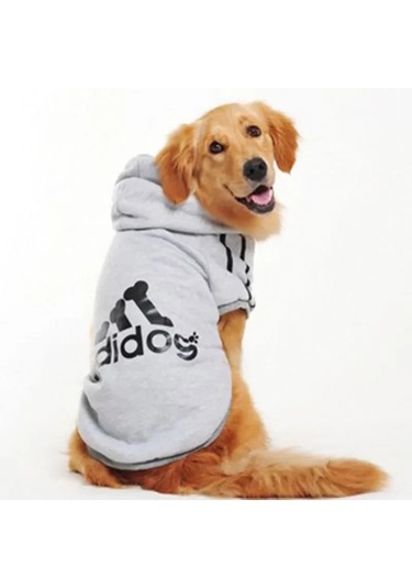 Vkemall Adidog Kışlık Köpek Montu, 4xl Gri, Evcil Hayvan Giyimi, Sıcak Tutan Köcek Ceketi