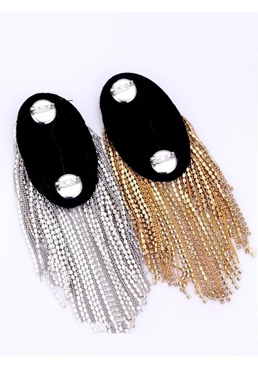 Blucome Pantolon Broşi Takı Süs, Elbiseleri, Ceketleri İçin Epoletler 135702218 Gri