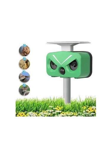 Besthome1 Qianfan Caydırıcı Kedi Kovucu Ultrasonik Güneş Kuş Caydırıcı Beyaz Renk