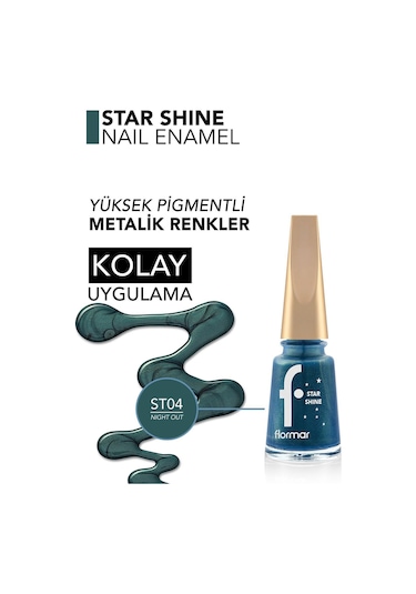 Flormar Star Shine Parlak Bitişli Metalik Oje 004