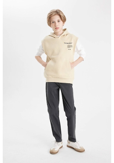 DeFacto Erkek Çocuk Baskılı Kapüşonlu Süveter D0984A824AUBG31