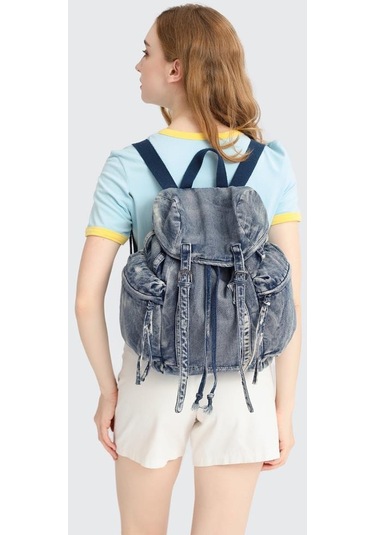 Denim Kot Kumaşı Kadın Sırt Çantası Barcelona 3217 001