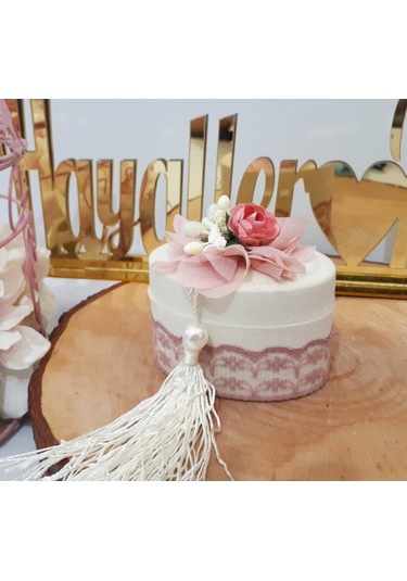 Dantelli Flok Kutu Nikah Şekeri 30 Adet