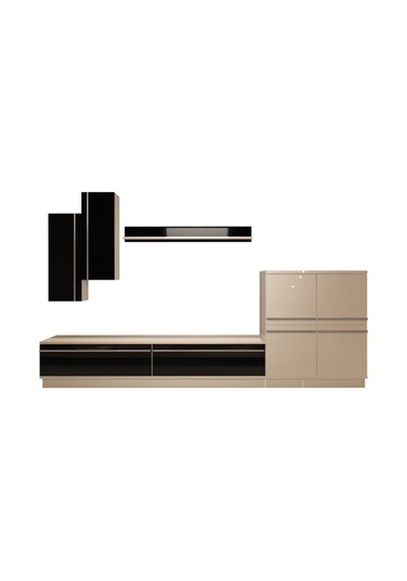 Decoraktiv Eko 6b Mdf Std Tv Ünitesi Tv Sehpası Beyaz - Siyah