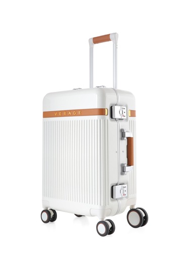Orta Boy Tsa Kilitli Ve 360 Dönebilen Tekerlekli Seyahat Valizi - Beyaz Beyaz