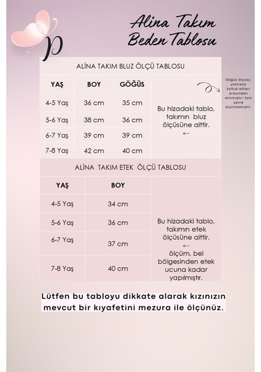 Parla Kids Kız Çocuk Alina Madonna Gold Etek Bluz Takım Altın