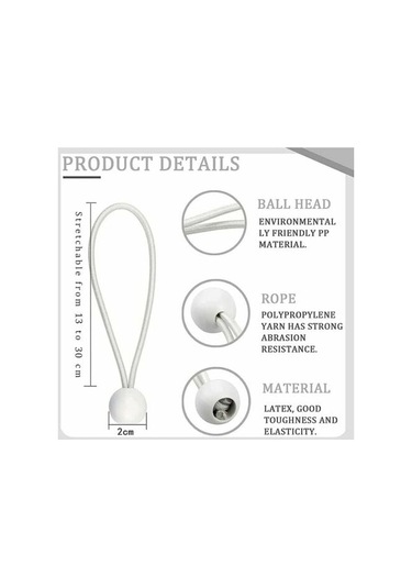 75 Adet Elastik Kordon Ve Top Sandow Seti - Çadır, Afiş Ve Brandaları Bağlamak İçin Mükemmel