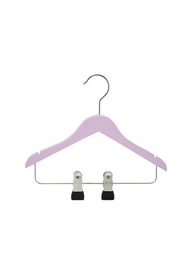 Nyn Ahşap KS/ÇM 3-7 Yaş Mandallı Çocuk Askısı Pembe Renk 4 Adet Pembe