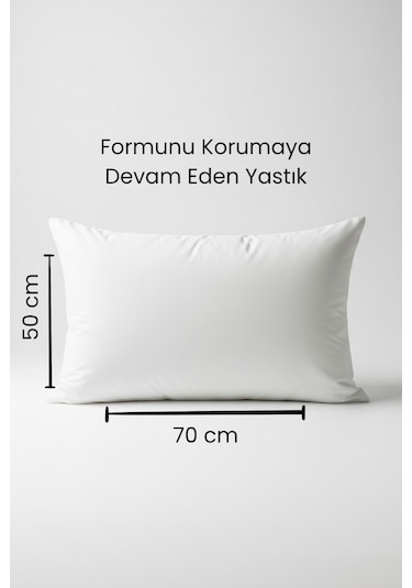 Nefes Alan Elyaf Dolgulu Mikrofiber Yastık 700 Gr - 50 X 70 Cm Beyaz