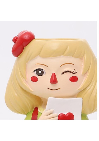 Suntek Kafa Heykel Etli Kaktüs Saksı Bitki Saksıları Ev Dekor