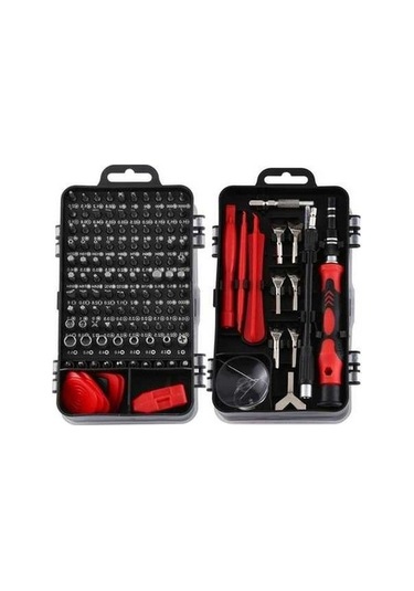 Fastbuy Türkçe 135 Adet Cep Telefonu Açma Aleti, Saat Onarım Seti, Kırmızı-siyah Tornavida Seti Aracılığıyla Telefon Ve Saat