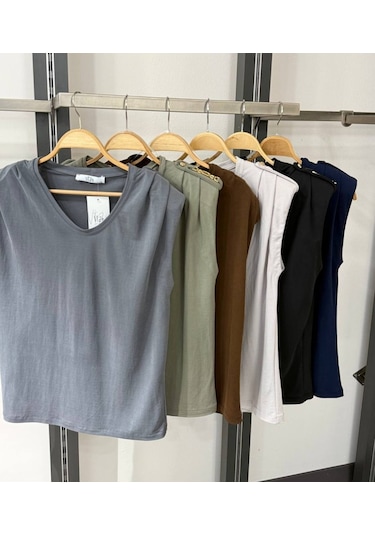 Kadın Vatkalı Düşük Kol Rahat Kesim İkili Takım Kahve