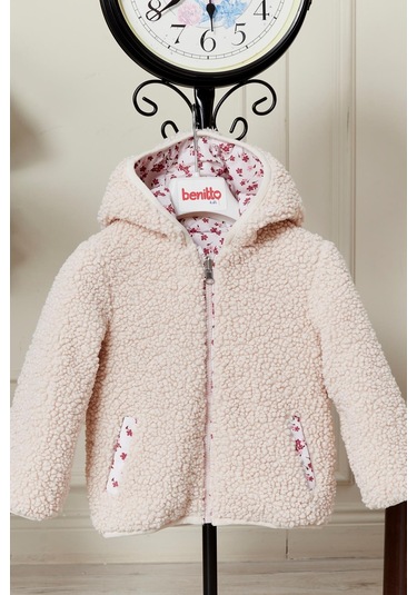 Benitto Kids Çift Taraflı Kız Bebek Çocuk Mont 51344 Kırmızı
