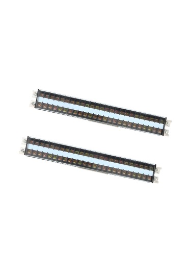 Moveevo Raylı Kablolu Terminal Blokları 15a 660v, Su Ve Toz Koruyucu Kapaklı, Endüstriyel Dağıtım Sistemleri İçin 2'li Paket Plastik-krom Malzeme